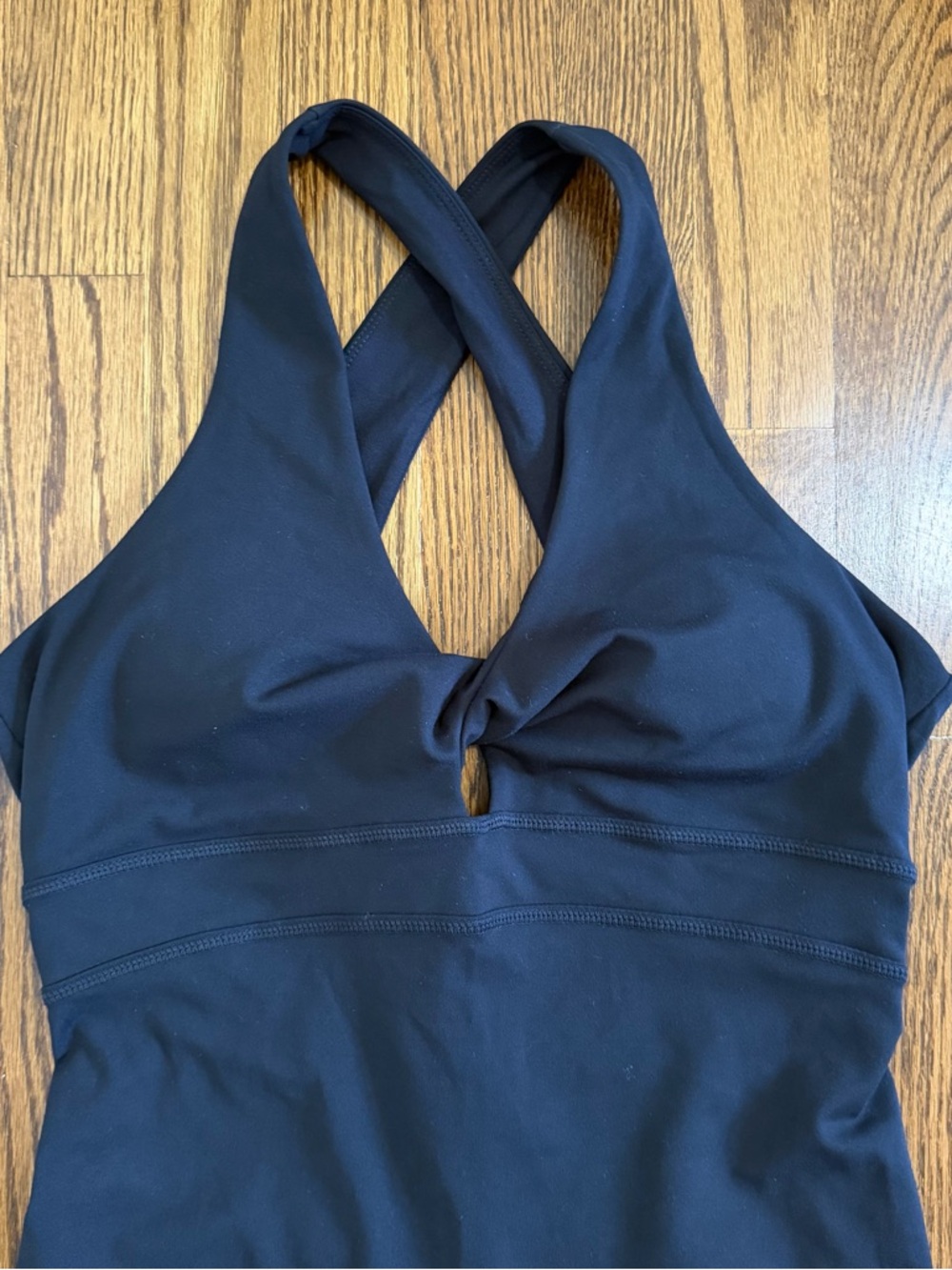 Pure Luxe by Fabletics One Piece Romper Activewear Black Suit Size Medium - Picture 4 of 10